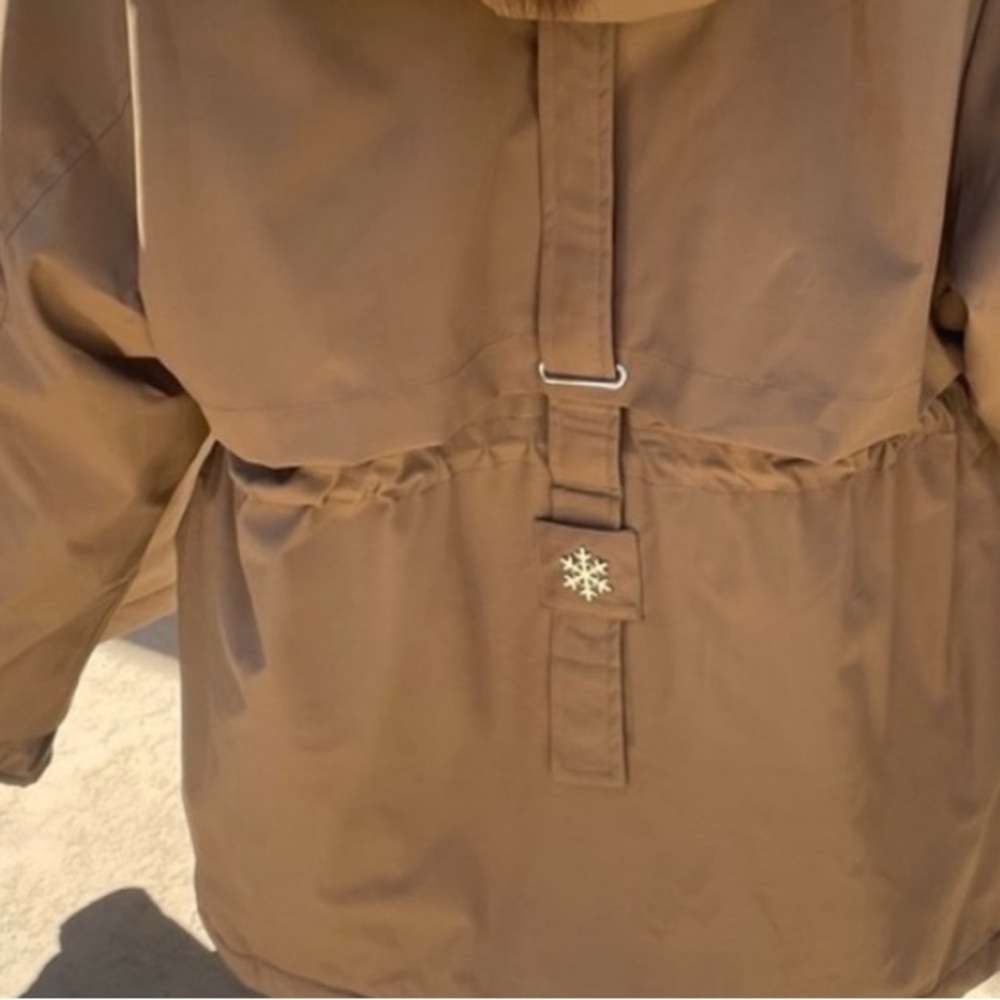 61.LAST 1!CLEARANCE water resistant Brown Fleece lined Wind Breaker parka coat - Picture 6 of 8